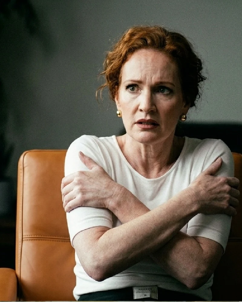 Women feeling the unnerving chill of unexpected bad news