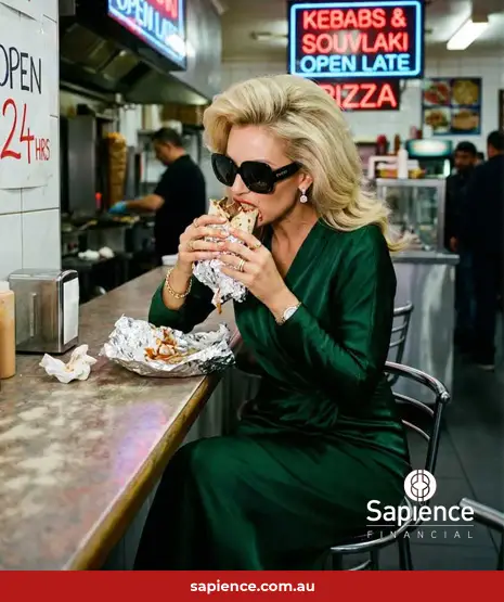 High Glam in the suburban kebab shop