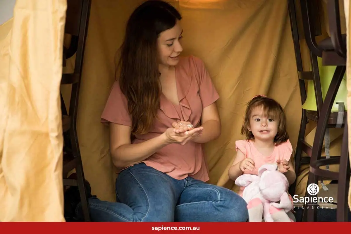 young mother and here daughter